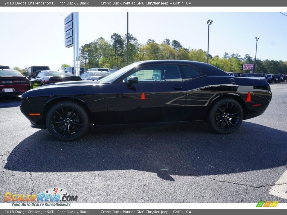 2018 Dodge Challenger SXT Pitch Black / Black Photo #4