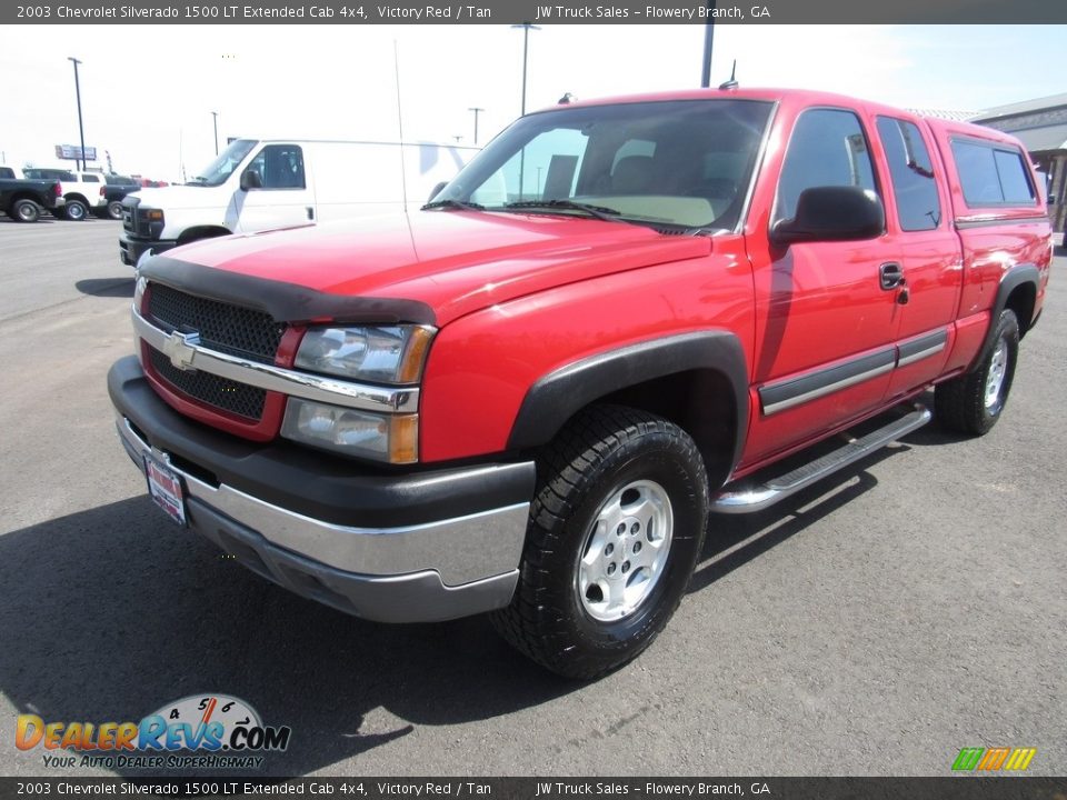 2003 Chevrolet Silverado 1500 LT Extended Cab 4x4 Victory Red / Tan Photo #1