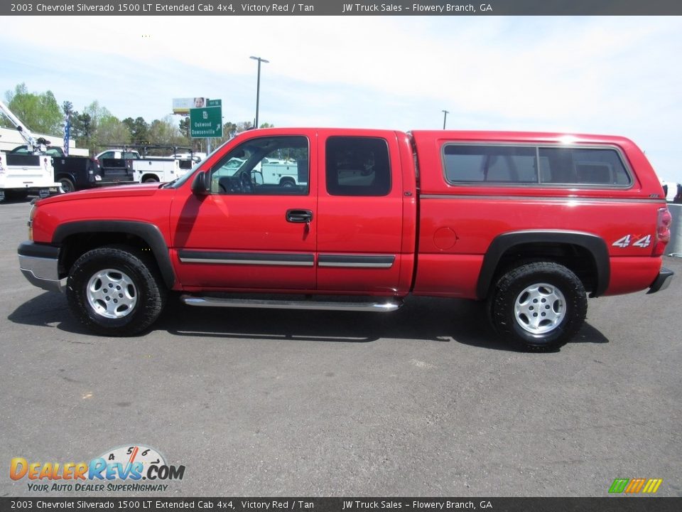 2003 Chevrolet Silverado 1500 LT Extended Cab 4x4 Victory Red / Tan Photo #2