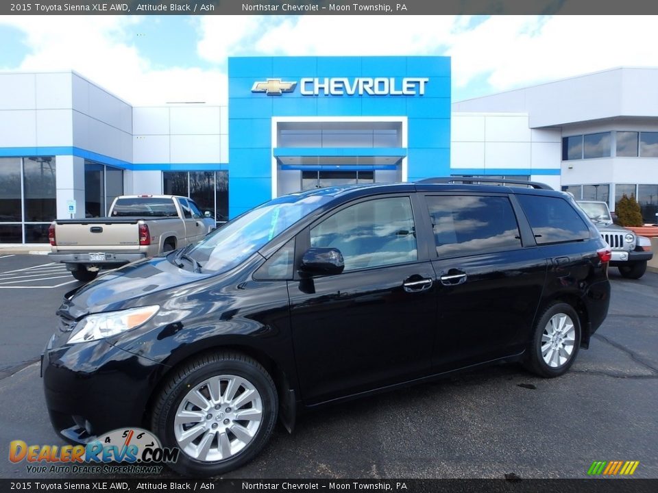 2015 Toyota Sienna XLE AWD Attitude Black / Ash Photo #1