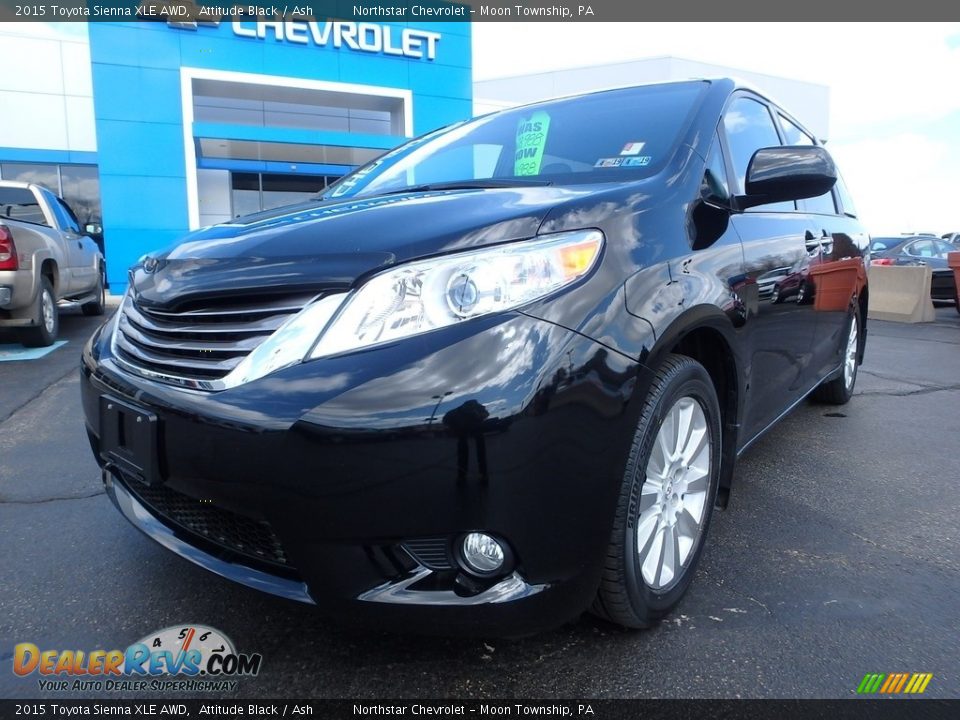 2015 Toyota Sienna XLE AWD Attitude Black / Ash Photo #2