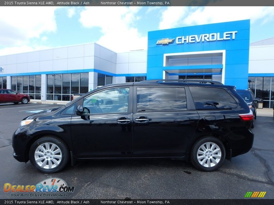 2015 Toyota Sienna XLE AWD Attitude Black / Ash Photo #3