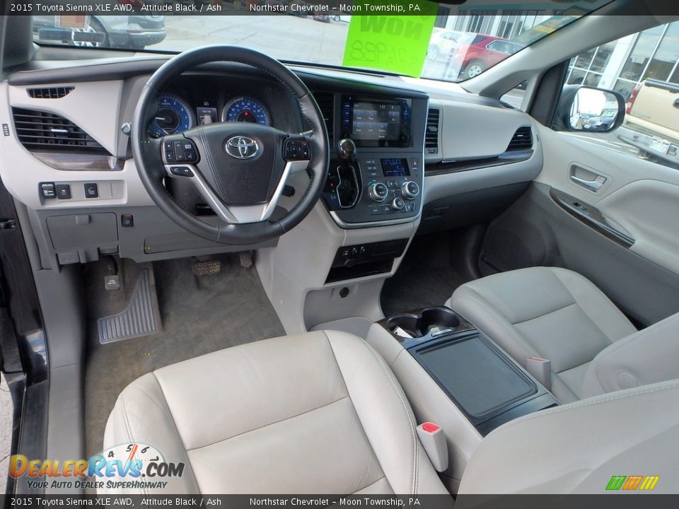 2015 Toyota Sienna XLE AWD Attitude Black / Ash Photo #24