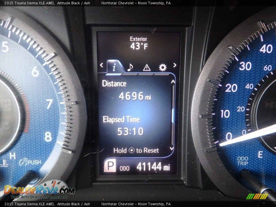 2015 Toyota Sienna XLE AWD Attitude Black / Ash Photo #29