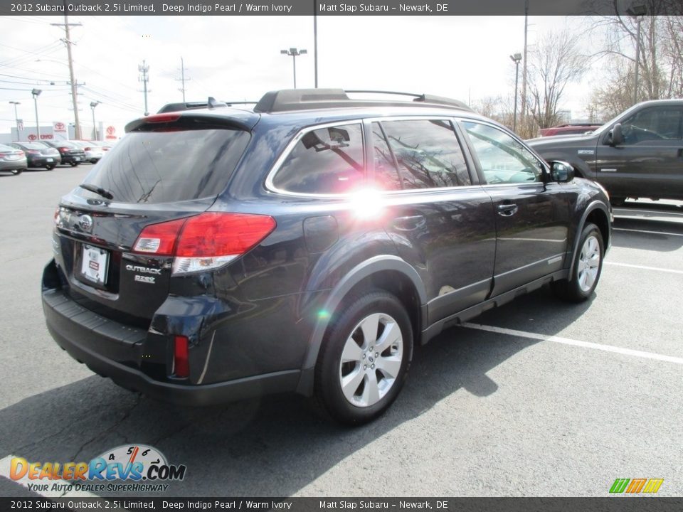 2012 Subaru Outback 2.5i Limited Deep Indigo Pearl / Warm Ivory Photo #6