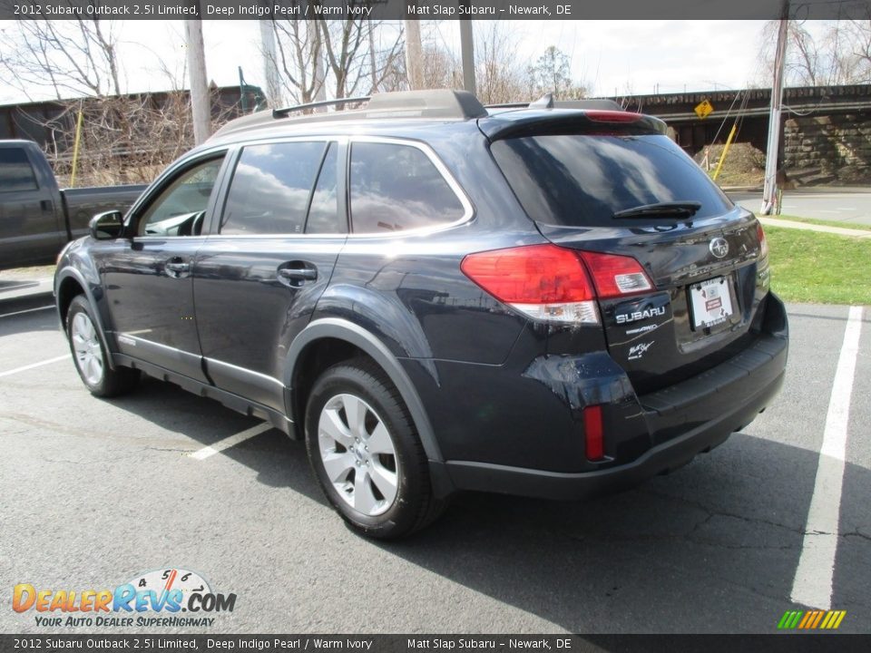 2012 Subaru Outback 2.5i Limited Deep Indigo Pearl / Warm Ivory Photo #8