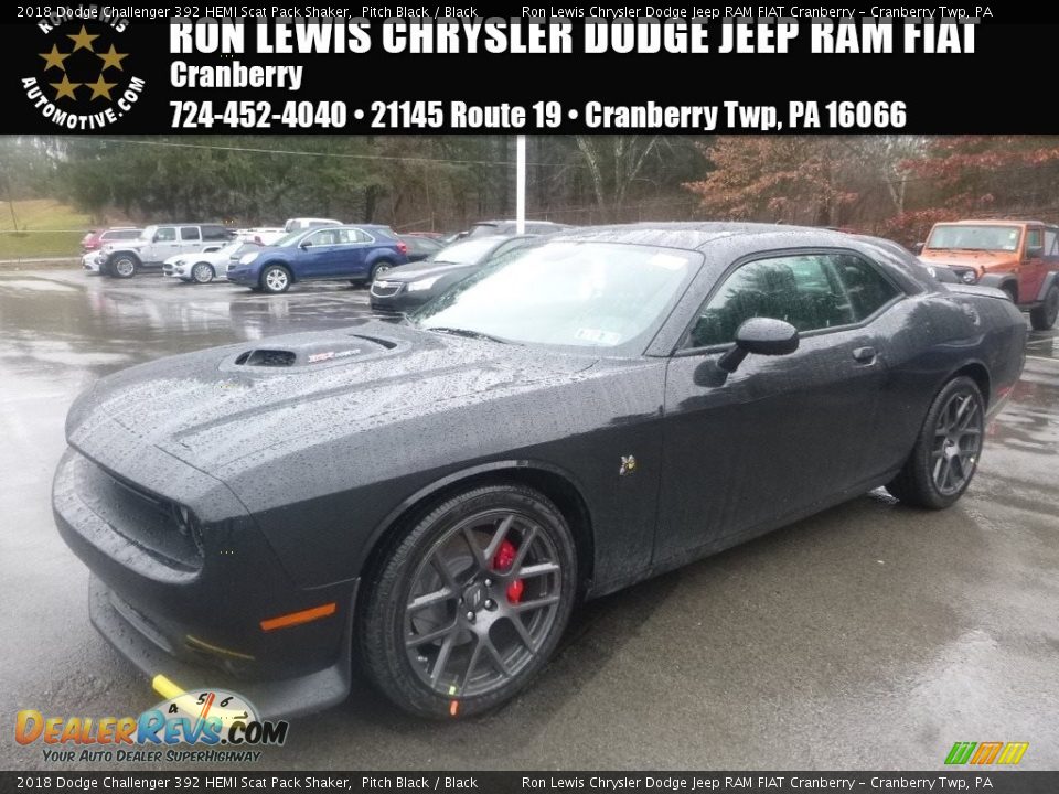 2018 Dodge Challenger 392 HEMI Scat Pack Shaker Pitch Black / Black Photo #1