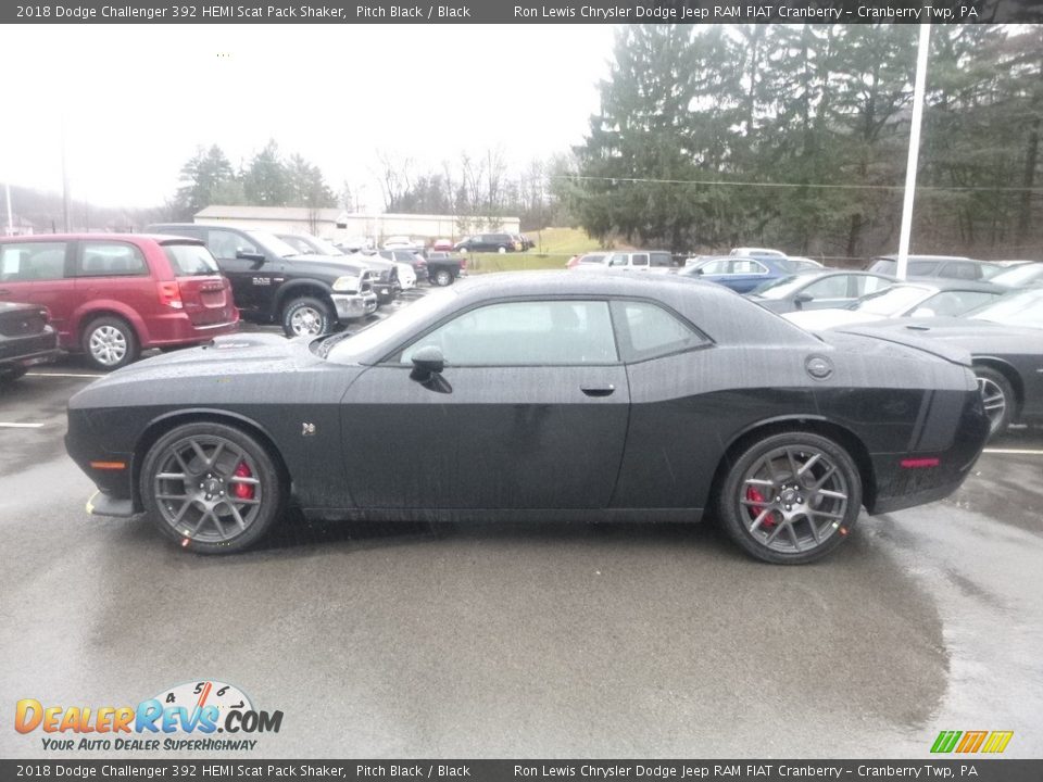 2018 Dodge Challenger 392 HEMI Scat Pack Shaker Pitch Black / Black Photo #2