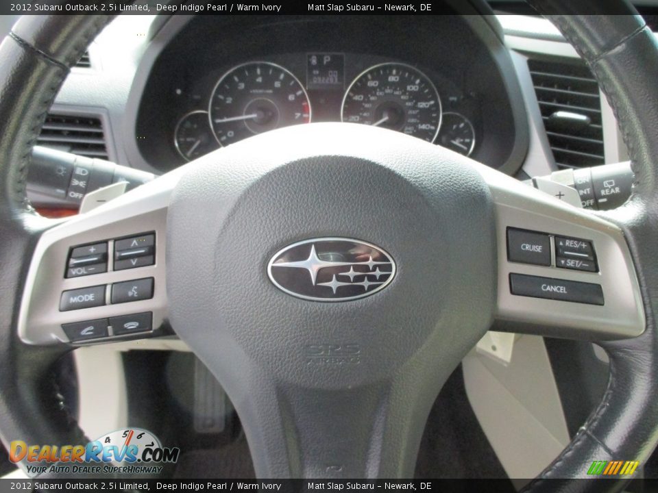 2012 Subaru Outback 2.5i Limited Deep Indigo Pearl / Warm Ivory Photo #11