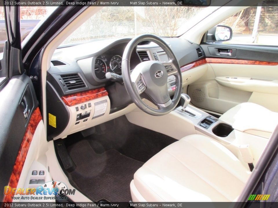 2012 Subaru Outback 2.5i Limited Deep Indigo Pearl / Warm Ivory Photo #12