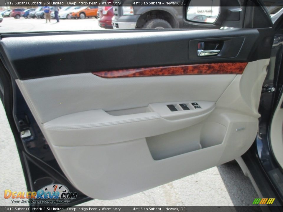 2012 Subaru Outback 2.5i Limited Deep Indigo Pearl / Warm Ivory Photo #14