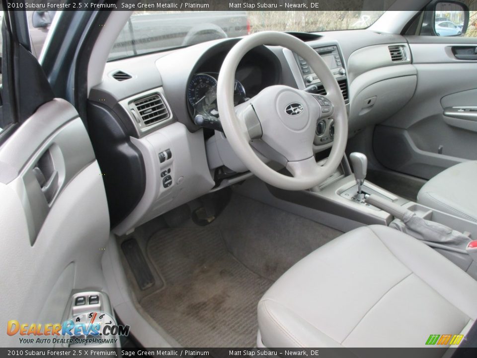 2010 Subaru Forester 2.5 X Premium Sage Green Metallic / Platinum Photo #11