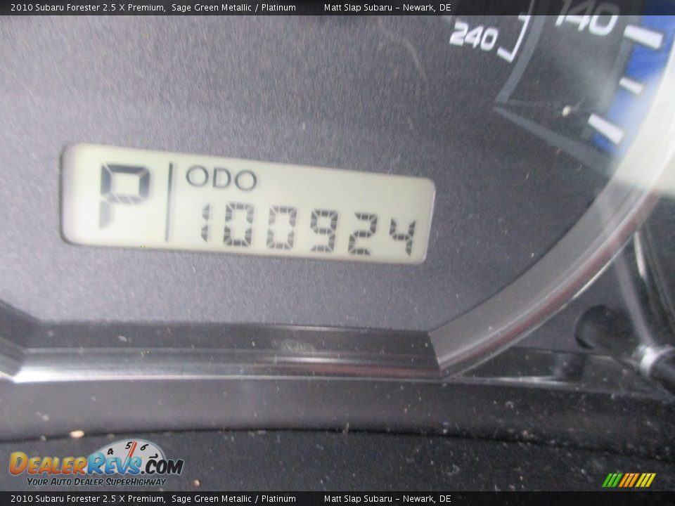 2010 Subaru Forester 2.5 X Premium Sage Green Metallic / Platinum Photo #28