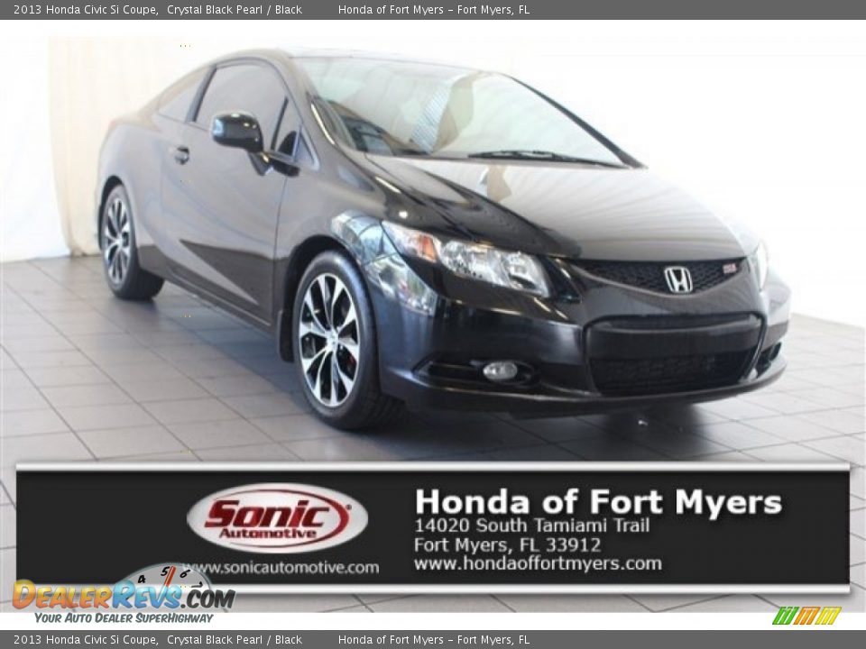 2013 Honda Civic Si Coupe Crystal Black Pearl / Black Photo #1