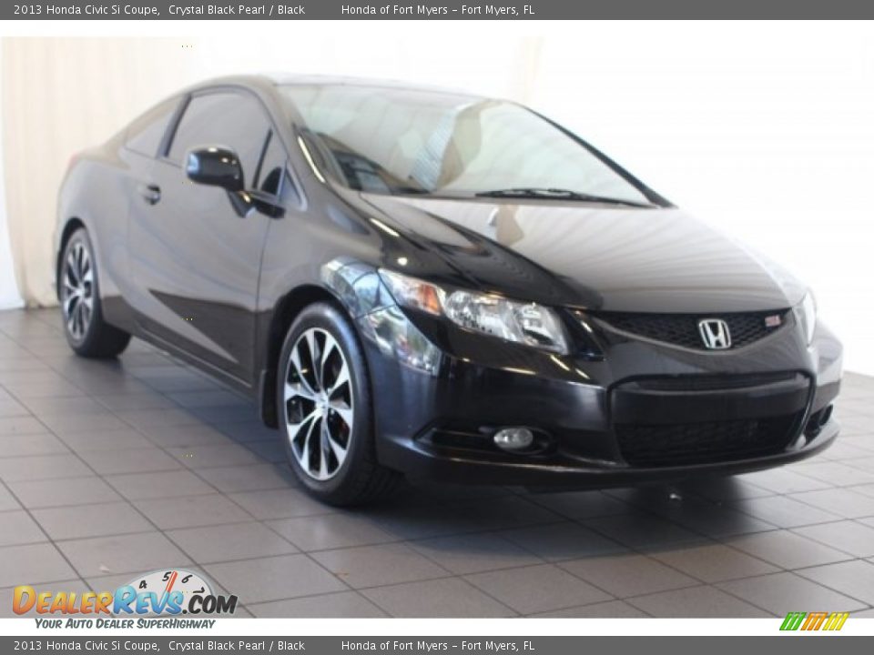 2013 Honda Civic Si Coupe Crystal Black Pearl / Black Photo #2