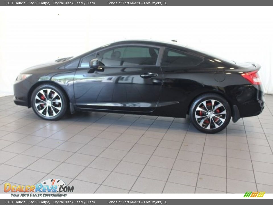 2013 Honda Civic Si Coupe Crystal Black Pearl / Black Photo #5