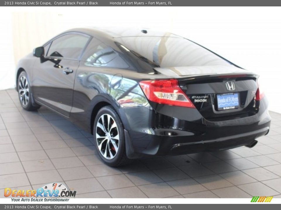2013 Honda Civic Si Coupe Crystal Black Pearl / Black Photo #7
