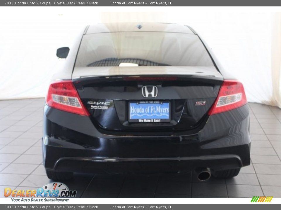 2013 Honda Civic Si Coupe Crystal Black Pearl / Black Photo #8