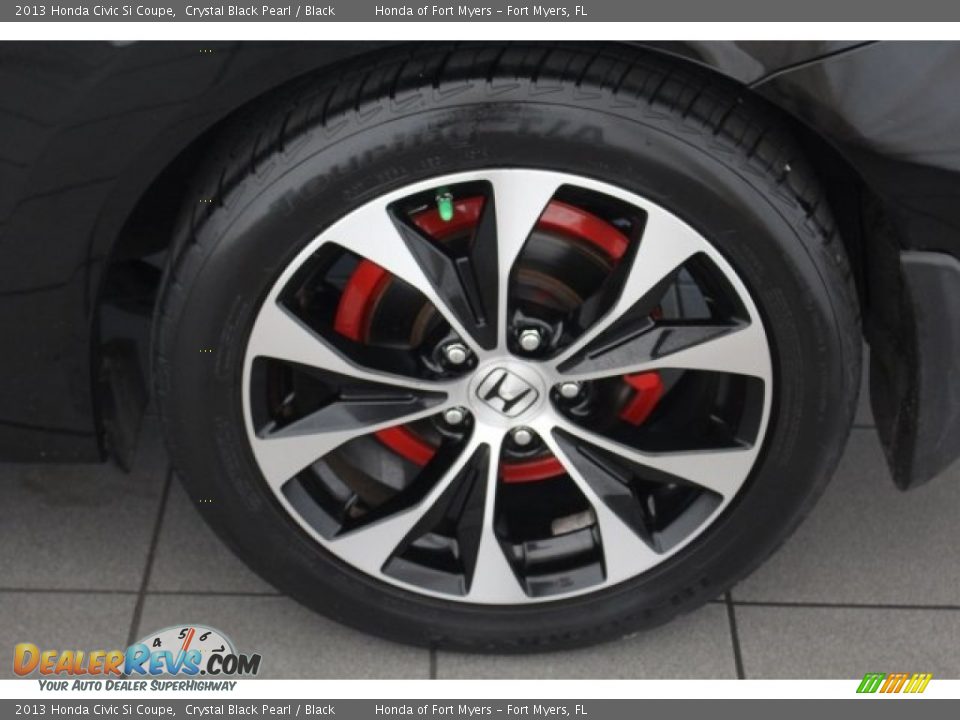 2013 Honda Civic Si Coupe Crystal Black Pearl / Black Photo #13