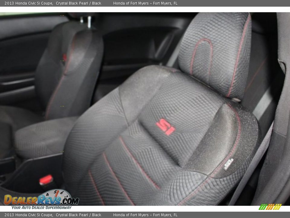 2013 Honda Civic Si Coupe Crystal Black Pearl / Black Photo #17