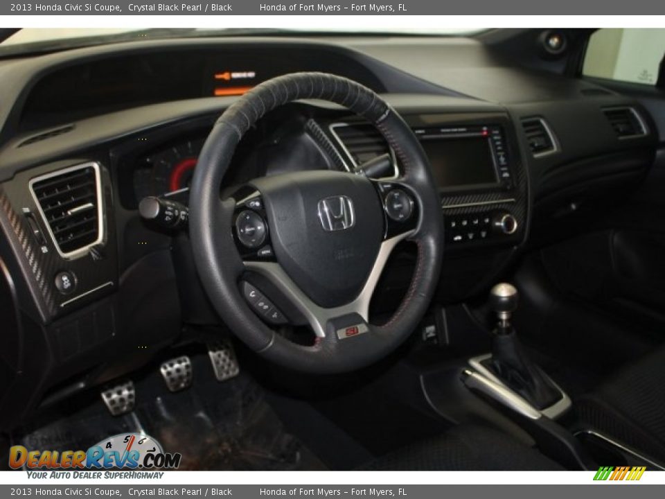2013 Honda Civic Si Coupe Crystal Black Pearl / Black Photo #19