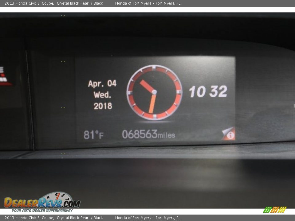 2013 Honda Civic Si Coupe Crystal Black Pearl / Black Photo #24