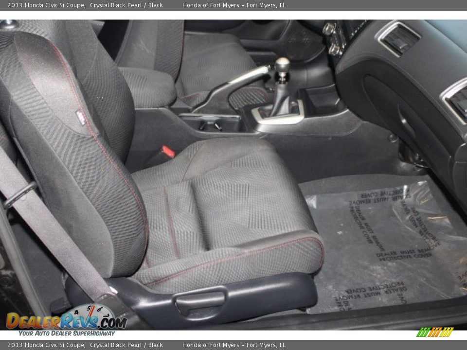 2013 Honda Civic Si Coupe Crystal Black Pearl / Black Photo #35