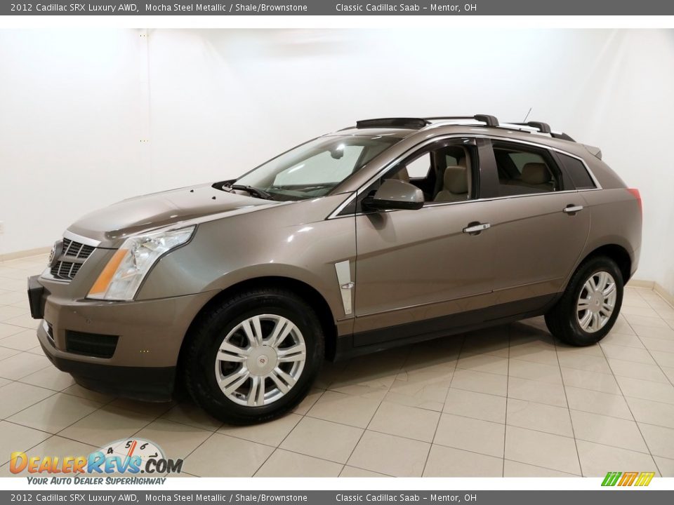 2012 Cadillac SRX Luxury AWD Mocha Steel Metallic / Shale/Brownstone Photo #3