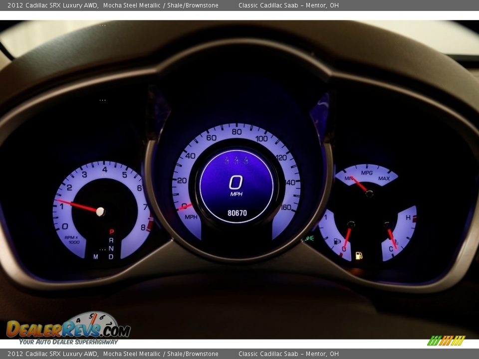 2012 Cadillac SRX Luxury AWD Mocha Steel Metallic / Shale/Brownstone Photo #8