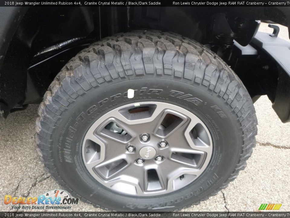 2018 Jeep Wrangler Unlimited Rubicon 4x4 Granite Crystal Metallic / Black/Dark Saddle Photo #9