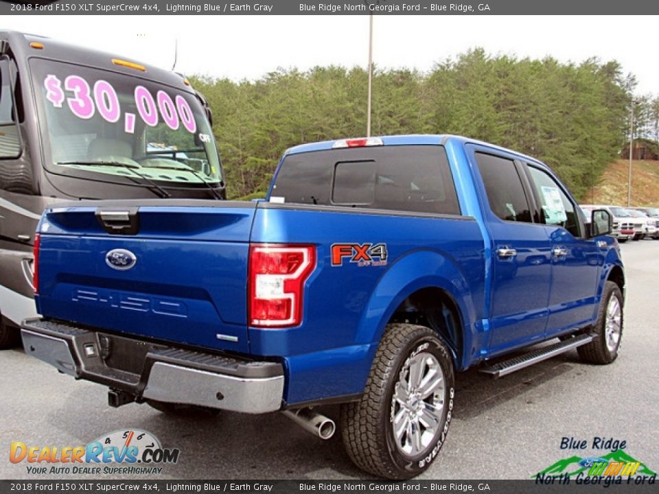 2018 Ford F150 XLT SuperCrew 4x4 Lightning Blue / Earth Gray Photo #5