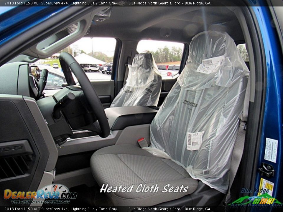 2018 Ford F150 XLT SuperCrew 4x4 Lightning Blue / Earth Gray Photo #28
