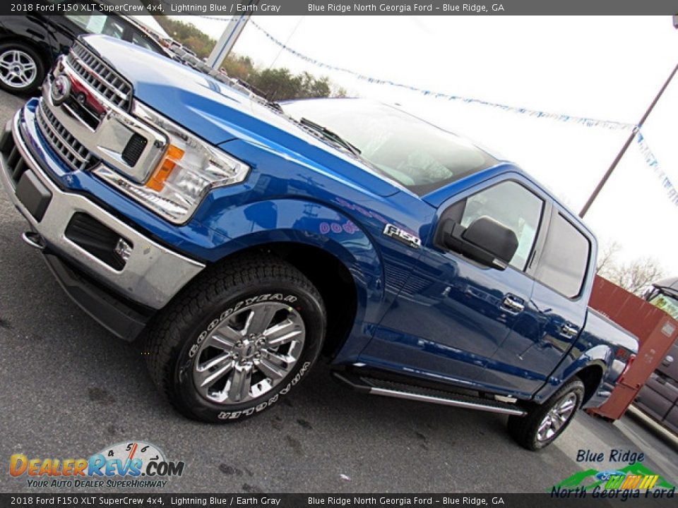 2018 Ford F150 XLT SuperCrew 4x4 Lightning Blue / Earth Gray Photo #31