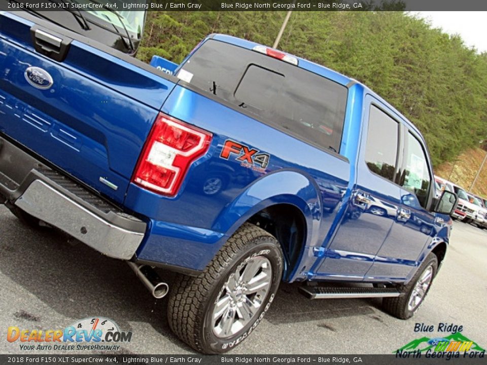 2018 Ford F150 XLT SuperCrew 4x4 Lightning Blue / Earth Gray Photo #33