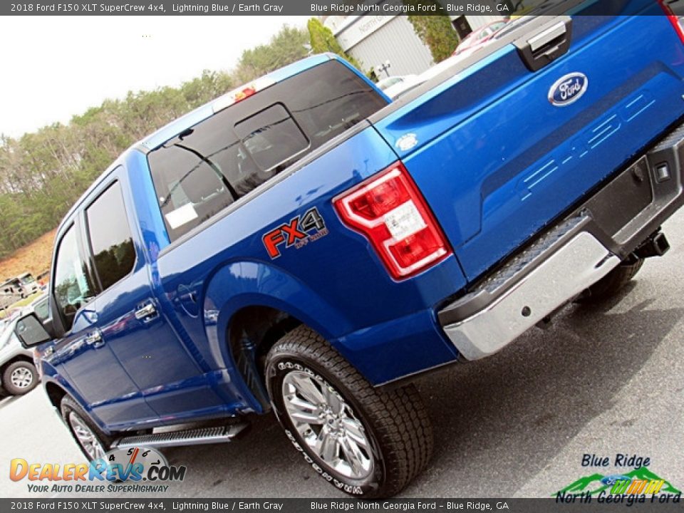 2018 Ford F150 XLT SuperCrew 4x4 Lightning Blue / Earth Gray Photo #34