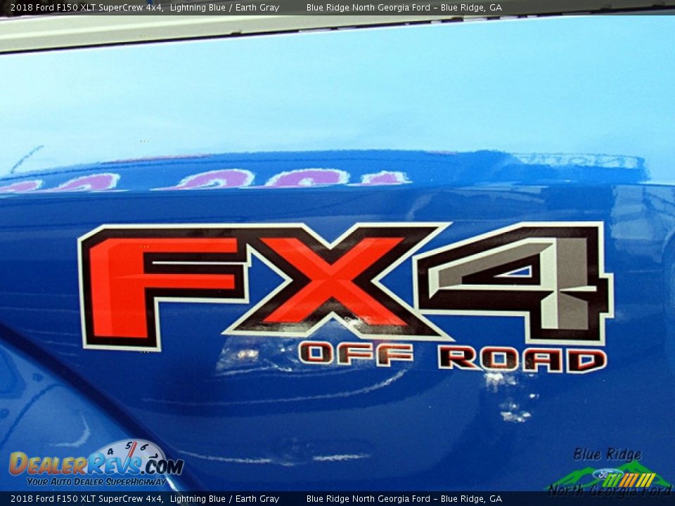 2018 Ford F150 XLT SuperCrew 4x4 Lightning Blue / Earth Gray Photo #35