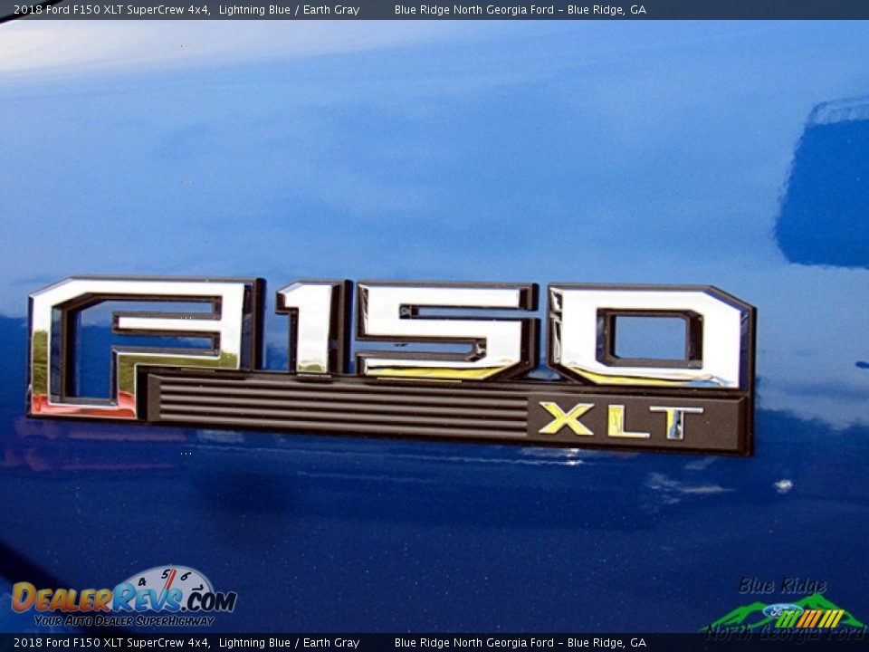 2018 Ford F150 XLT SuperCrew 4x4 Lightning Blue / Earth Gray Photo #36