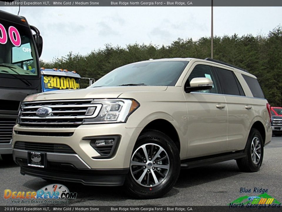 2018 Ford Expedition XLT White Gold / Medium Stone Photo #1