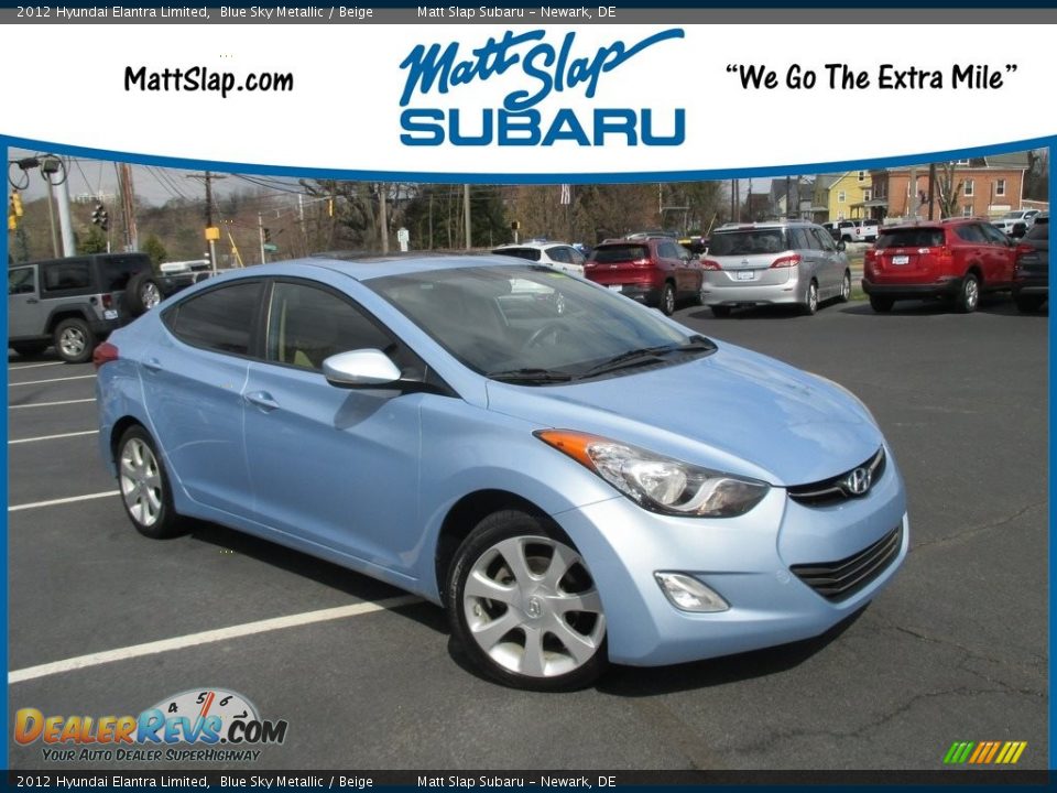 2012 Hyundai Elantra Limited Blue Sky Metallic / Beige Photo #1
