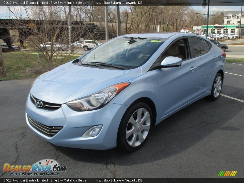 2012 Hyundai Elantra Limited Blue Sky Metallic / Beige Photo #2