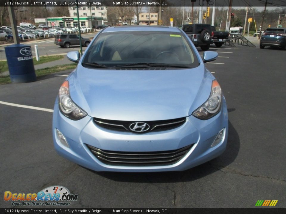 2012 Hyundai Elantra Limited Blue Sky Metallic / Beige Photo #3
