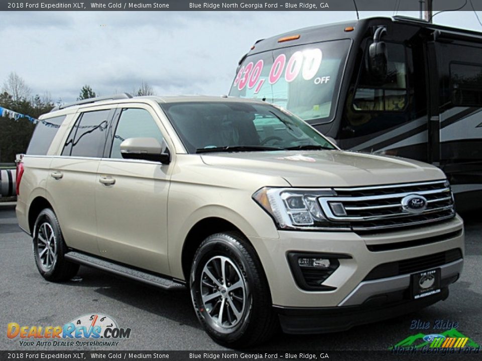 2018 Ford Expedition XLT White Gold / Medium Stone Photo #7