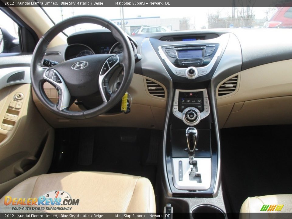 2012 Hyundai Elantra Limited Blue Sky Metallic / Beige Photo #10