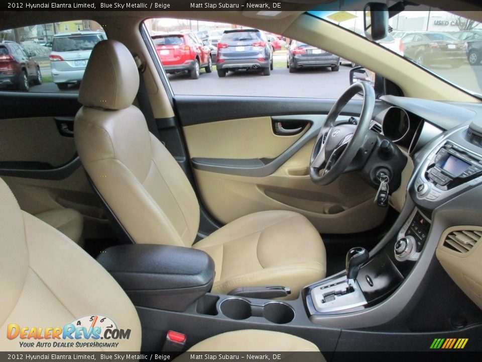 2012 Hyundai Elantra Limited Blue Sky Metallic / Beige Photo #17