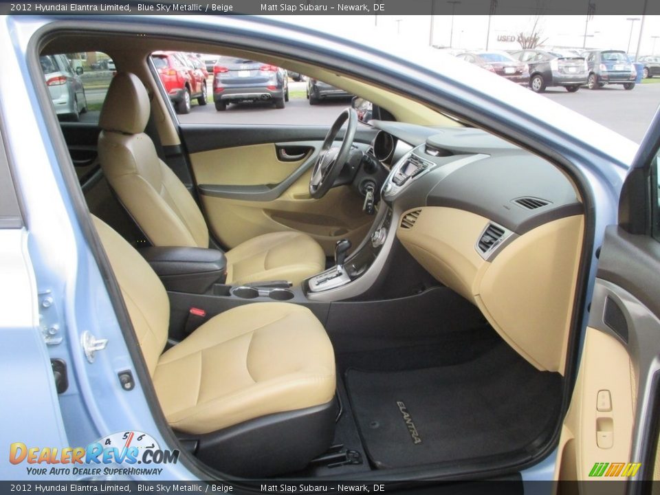 2012 Hyundai Elantra Limited Blue Sky Metallic / Beige Photo #18
