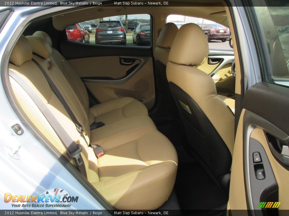 2012 Hyundai Elantra Limited Blue Sky Metallic / Beige Photo #19