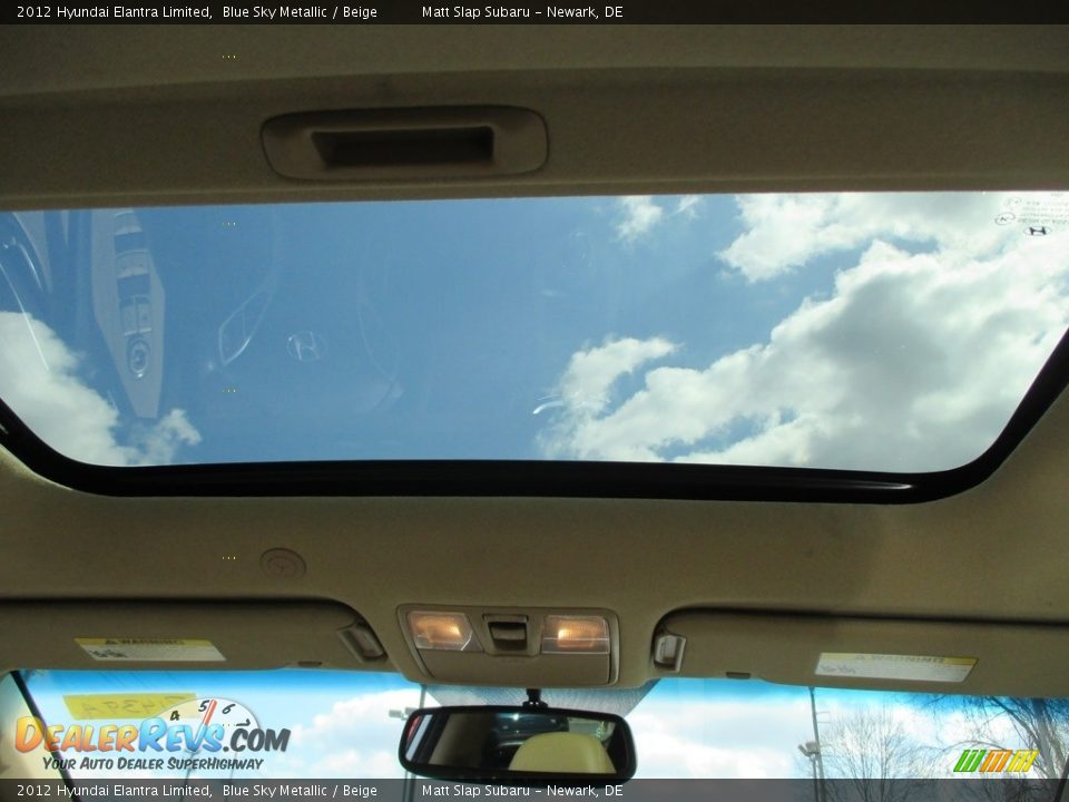 2012 Hyundai Elantra Limited Blue Sky Metallic / Beige Photo #21