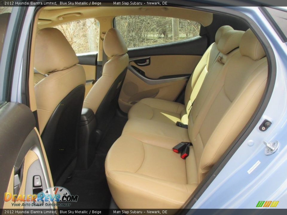 2012 Hyundai Elantra Limited Blue Sky Metallic / Beige Photo #22