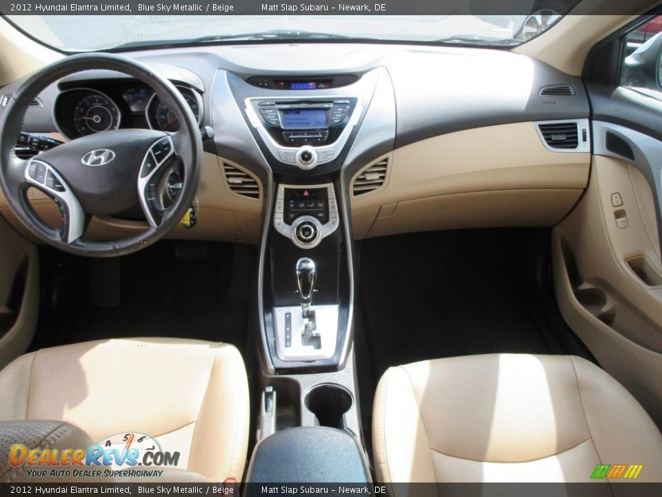 2012 Hyundai Elantra Limited Blue Sky Metallic / Beige Photo #25
