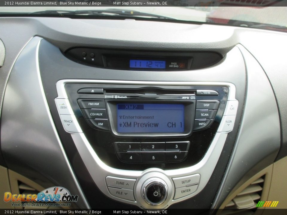 2012 Hyundai Elantra Limited Blue Sky Metallic / Beige Photo #26
